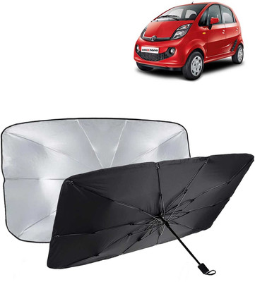 Kingsway Dashboard, Windshield Sun Shade For Tata Nano(Black, Silver)