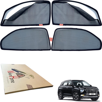 WolkomHome Side Window Sun Shade For Hyundai Creta(Black)