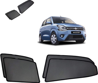 RAKRISH Rear Window, Side Window Sun Shade For Hyundai Wagon R(Black)