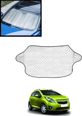 AYW Windshield Sun Shade For Chevrolet Beat(Silver)