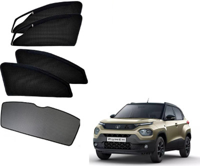 AuTO ADDiCT Side Window, Rear Window Sun Shade(Black)
