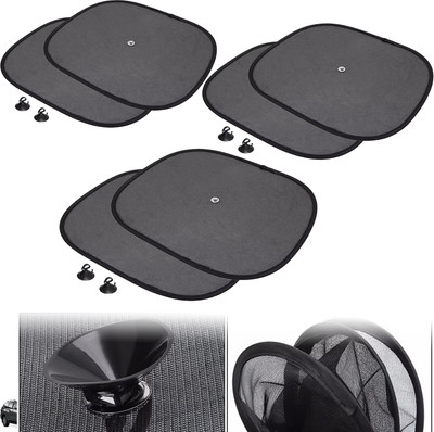 Pious Side Window Sun Shade For Toyota Prado, Universal For Car(Black)