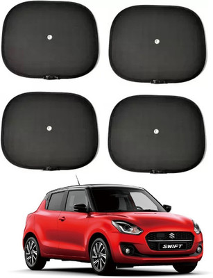 APICAL Side Window Sun Shade For Maruti Suzuki Universal For Car(Black)