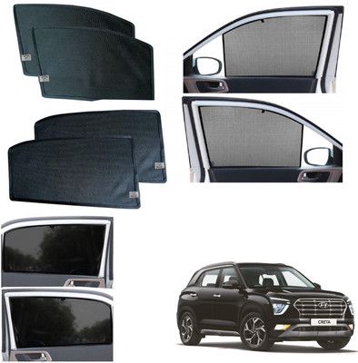 WolkomHome Side Window Sun Shade For Hyundai Creta(Black)