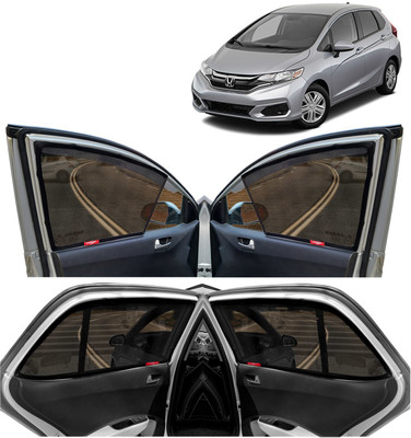 Kingsway Side Window, Rear Window Sun Shade For Honda Jazz(Black)