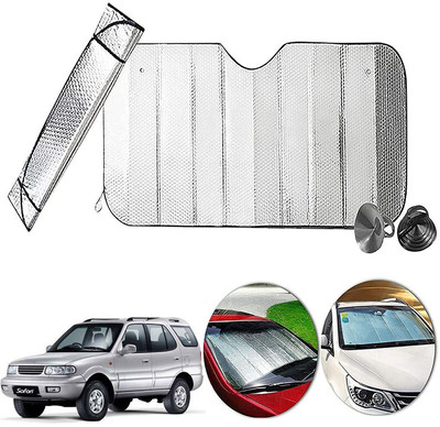 AUTO PEARL Dashboard, Windshield Sun Shade For Tata Safari(Silver)