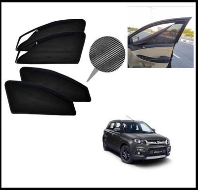 RAKRISH Rear Window, Side Window Sun Shade For Maruti Suzuki Vitara Brezza(Black)