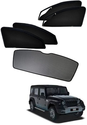 RAKRISH Rear Window, Side Window Sun Shade For Mahindra Thar(Black)