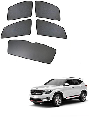 AuTO ADDiCT Side Window, Rear Window Sun Shade For Kia Seltos(Black)