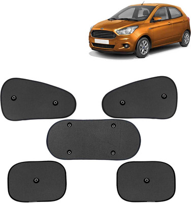 Kingsway Side Window, Rear Window, Windshield Sun Shade For Ford Figo(Black)