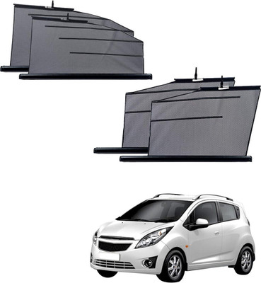 SS Zeeber Side Window Sun Shade For Chevrolet Beat(Black)