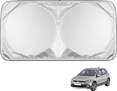 MOCKHE Windshield Sun Shade For Volkswagen Polo Cross(Silver)