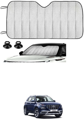 GONAMA Windshield Sun Shade For Hyundai Universal For Car(Silver)