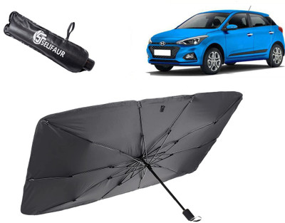 Selifaur Dashboard, Rear Window, Sun Roof, Windshield Sun Shade For Hyundai Elite i20(Black)
