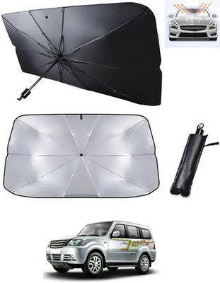 RKPSP Windshield Sun Shade For Tata Grand Dicor(Black, Silver)