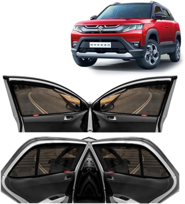 Kingsway Side Window, Rear Window Sun Shade For Maruti Suzuki Brezza(Black)