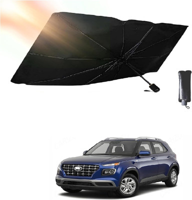 ROSHNEER ENTERPRISES Windshield Sun Shade For Hyundai Venue(Black, Silver)