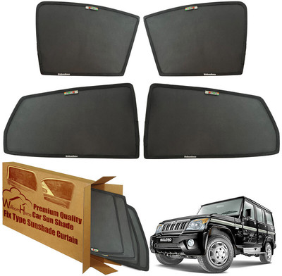 WolkomHome Side Window Sun Shade For Mahindra Bolero(Black)