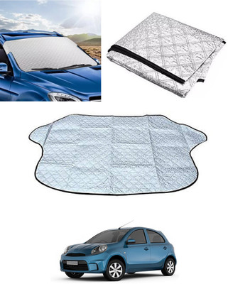 MATIES Windshield Sun Shade For Nissan Micra Active(Silver)