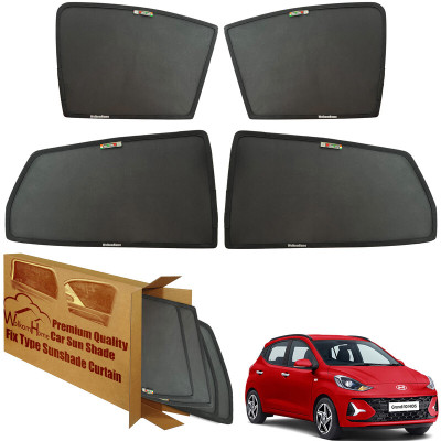 WolkomHome Side Window Sun Shade For Hyundai Universal For Car(Black)