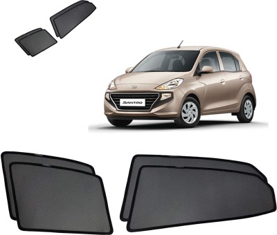 RAKRISH Rear Window, Side Window Sun Shade For Hyundai Santro(Black)