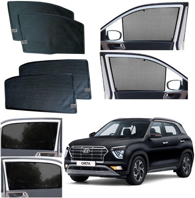 INSURE AUTOMOTIVE Side Window Sun Shade For Hyundai Creta(Black)