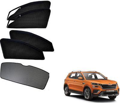 AuTO ADDiCT Side Window, Rear Window Sun Shade For Skoda Kusaq(Black)