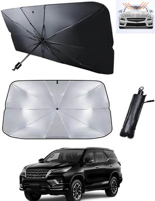 RKPSP Windshield Sun Shade For Toyota Fortuner(Black, Silver)