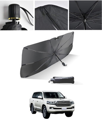 AYW Windshield Sun Shade For Toyota Land Cruiser Prado(Black, Silver)