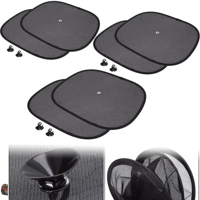 DvineAutoFashionZ Side Window Sun Shade For Renault Duster, Universal For Car(Black)