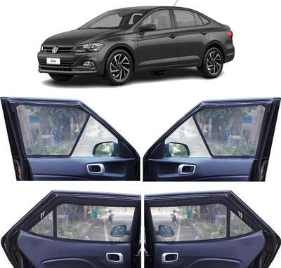 DreamRow Side Window Sun Shade For Volkswagen Virtus(Black)