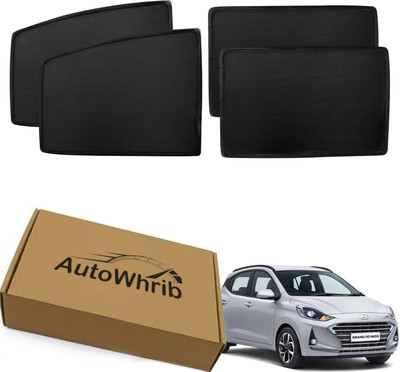 Autowhrib Side Window Sun Shade For Hyundai Grand i10 NIOS(Black)