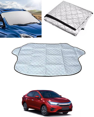 RKPSP Windshield Sun Shade For Honda Universal For Car(Silver)