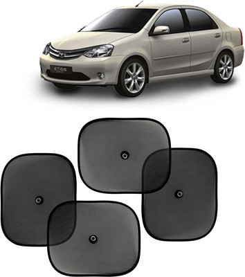 Kingsway Side Window, Rear Window, Windshield Sun Shade For Toyota Etios(Black)