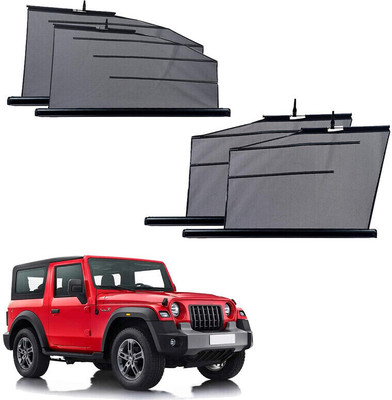 SS FOR YOUR SMART NEEDS Side Window Sun Shade For Mahindra Thar(Black)