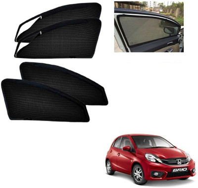 RAKRISH Rear Window, Side Window Sun Shade For Honda Brio(Black)