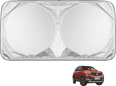 MOCKHE Windshield Sun Shade For MG Hector Plus(Silver)