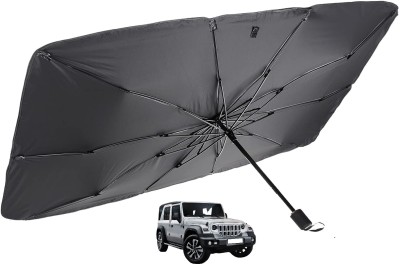 MOCKHE Windshield Sun Shade For Mahindra Thar(Silver)