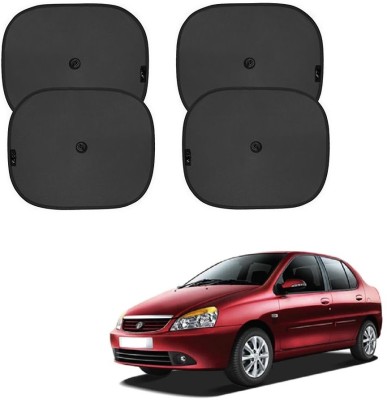 SPREADX Side Window, Rear Window Sun Shade For Tata Indigo CS(Black)