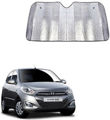 SPREADX Windshield Sun Shade For Hyundai i10(Silver)