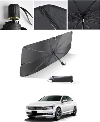 AYW Windshield Sun Shade For Volkswagen Passat(Black, Silver)