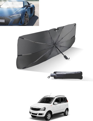 MATIES Windshield Sun Shade For Mahindra Quanto(Black, Silver)