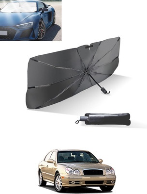 MATIES Windshield Sun Shade For Hyundai Sonata(Black, Silver)