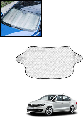 AYW Windshield Sun Shade For Volkswagen Vento(Silver)