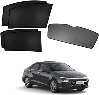 TOP VECHILE Rear Window, Side Window Sun Shade For Hyundai Verna(Black)