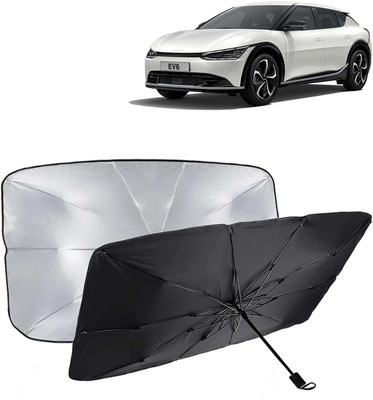 Kingsway Dashboard, Windshield Sun Shade For Kia EV6(Black, Silver)