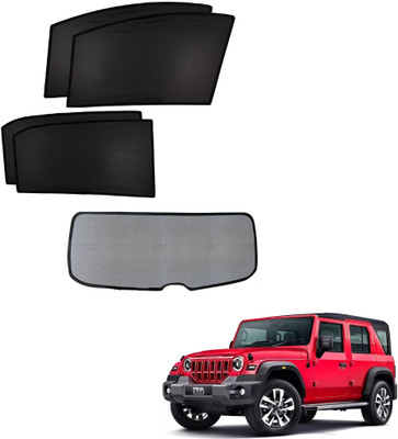 KOZDIKO Side Window, Rear Window Sun Shade For Mahindra Thar(Black)