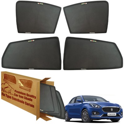 WolkomHome Side Window Sun Shade For Maruti Suzuki Universal For Car(Black)