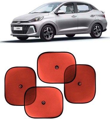 Kingsway Side Window, Rear Window, Dashboard, Sun Roof, Windshield Sun Shade For Hyundai Aura(Red)