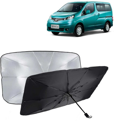 Kingsway Dashboard, Windshield Sun Shade For Nissan Evalia(Black, Silver)